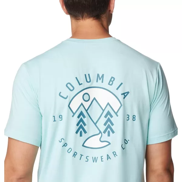 imageColumbia Mens Kwick Hike Back Graphic Short Sleeve TeeSpray HeatherNaturally Boundless