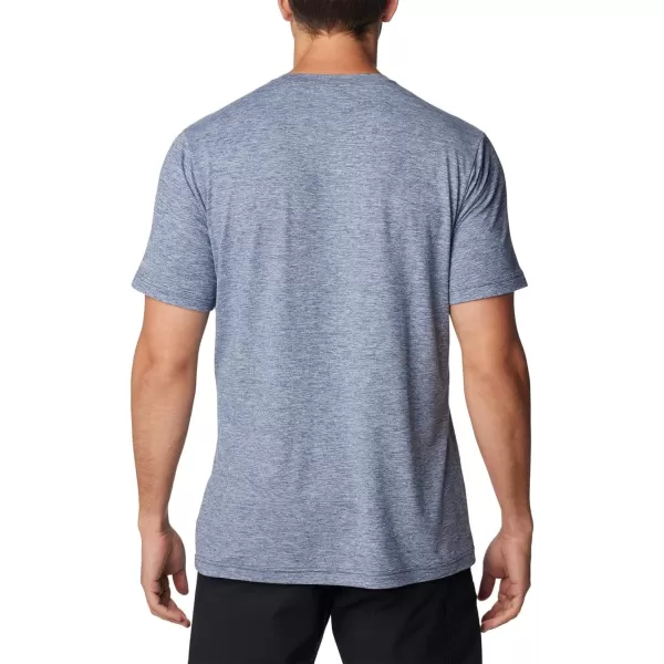 imageColumbia Mens Kwick Hike Graphic Short Sleeve TeeCollegiate Navy HeatherCsc Box Treelin