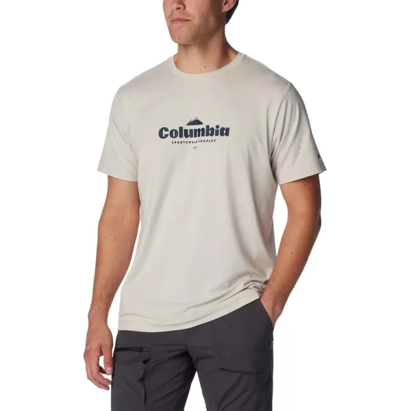 imageColumbia Mens Kwick Hike Graphic Short Sleeve TeeDark Stone HeatherElevated High
