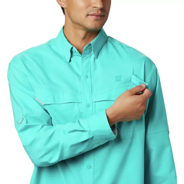imageColumbia Mens Low Drag Offshore Long Sleeve ShirtBright Aqua
