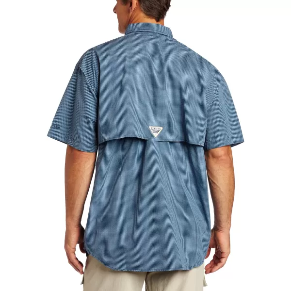 imageColumbia Mens Low Drag Offshore Short Sleeve ShirtAqua Mini Gingham