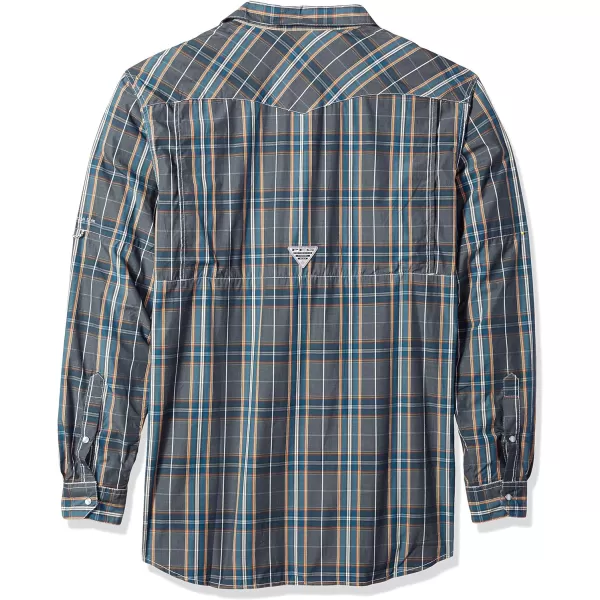 imageColumbia Mens Low Drag Offshore Short Sleeve ShirtBlue Heron Plaid