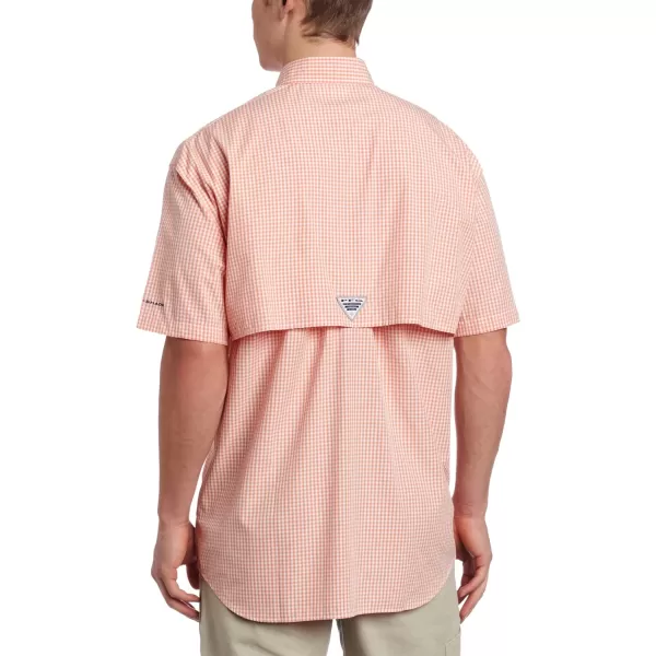 imageColumbia Mens Low Drag Offshore Short Sleeve ShirtBright PeachGingham