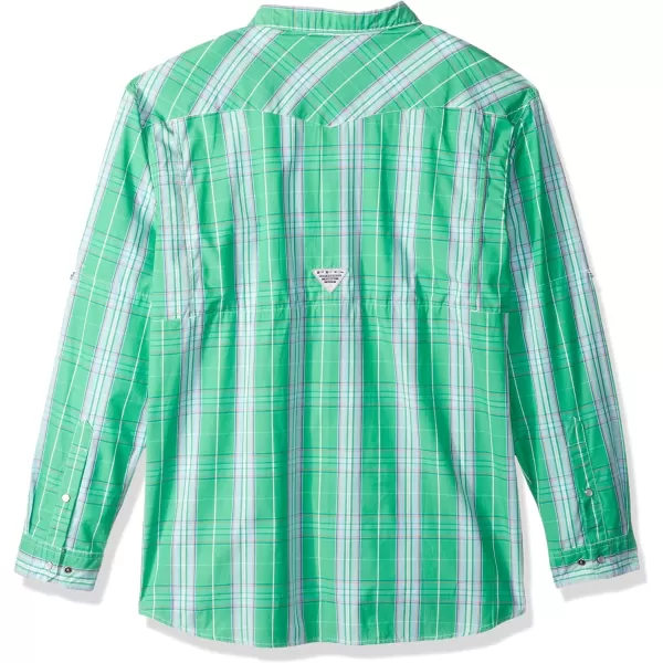 imageColumbia Mens Low Drag Offshore Short Sleeve ShirtDark Lime Plaid