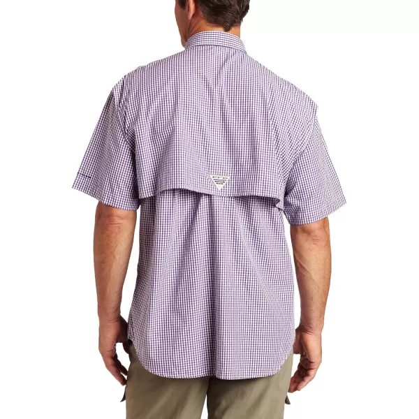 imageColumbia Mens Low Drag Offshore Short Sleeve ShirtIris Glow Gingham