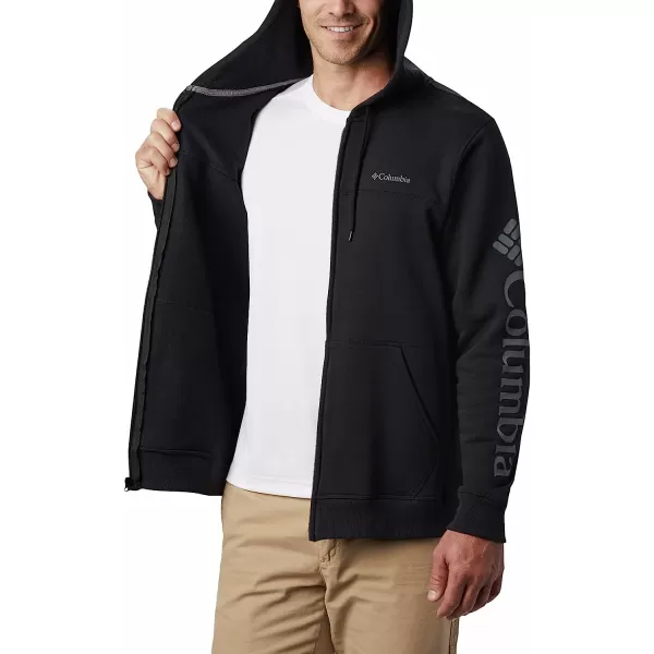 imageColumbia Mens M Columbia Logo Fleece FZBlackCity Grey