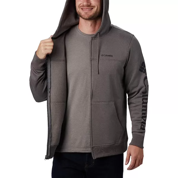 imageColumbia Mens M Columbia Logo Fleece FZCharcoalBlack
