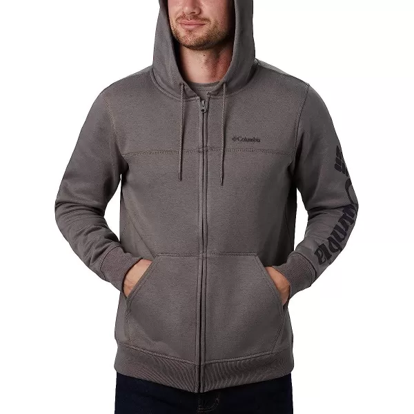 imageColumbia Mens M Columbia Logo Fleece FZCharcoalBlack