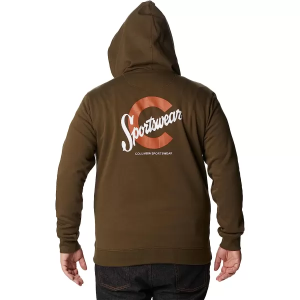 imageColumbia Mens M Columbia Logo Fleece FZOlive GreenC Sportswear 2