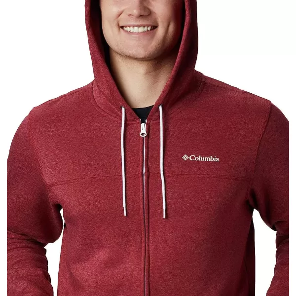 imageColumbia Mens M Columbia Logo Fleece FZRed Jasper HeatherWhite