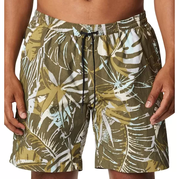 imageColumbia Mens M Summerdry ShortStone Green King Palm Multi