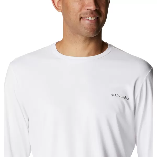 imageColumbia Mens M Sun Deflector Summerdry Ls ShirtWhite