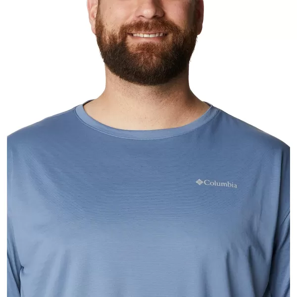 imageColumbia Mens M Zero Ice CirroCool Ss ShirtBluestoneCollegiate Navy Heather