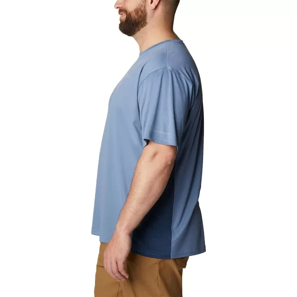 imageColumbia Mens M Zero Ice CirroCool Ss ShirtBluestoneCollegiate Navy Heather