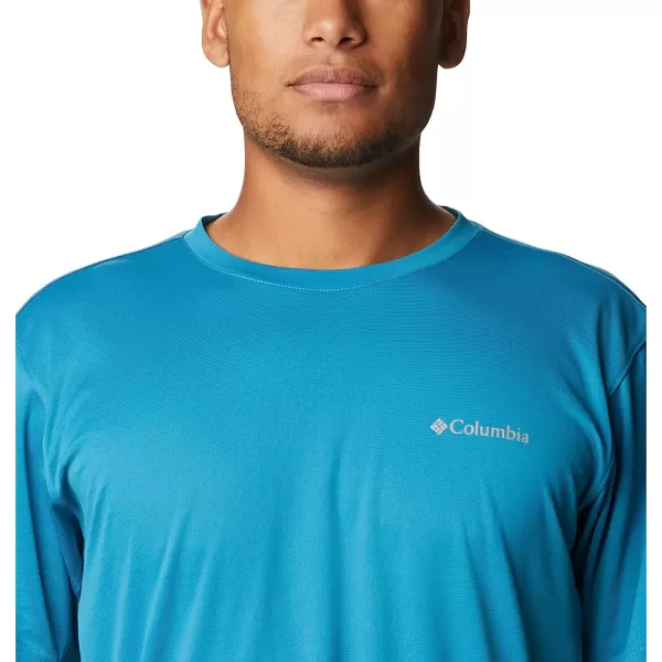 imageColumbia Mens M Zero Ice CirroCool Ss ShirtDeep MarineDeep Marine Heather