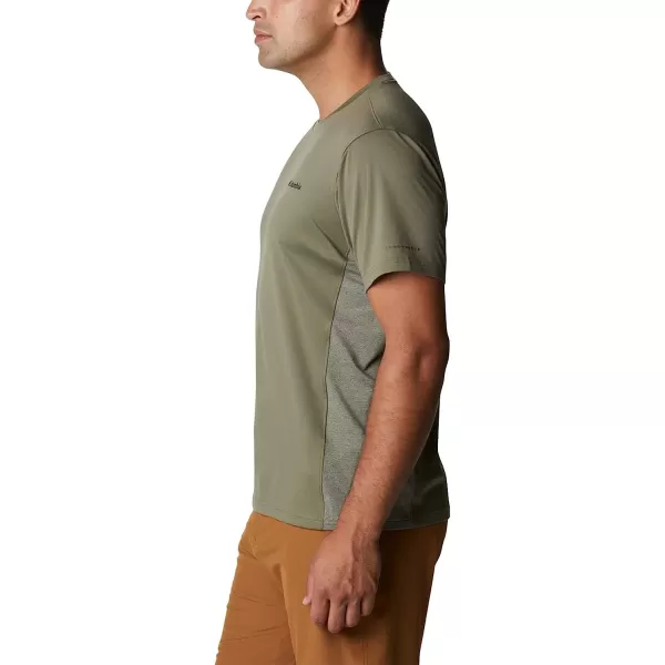 imageColumbia Mens M Zero Ice CirroCool Ss ShirtStone GreenStone Green Heather