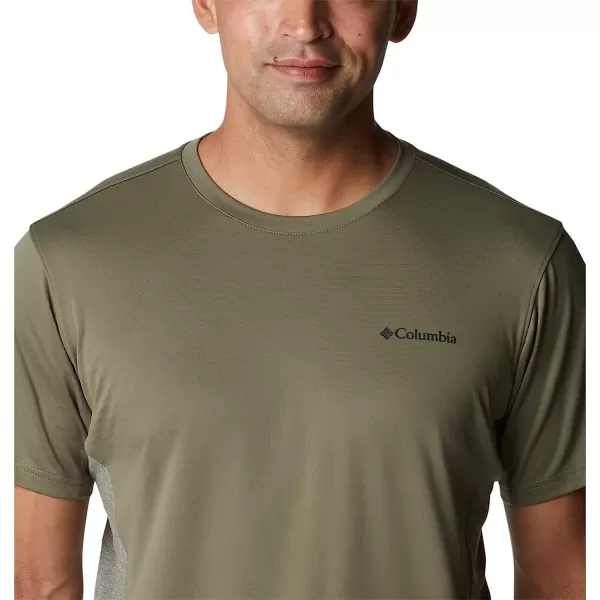 imageColumbia Mens M Zero Ice CirroCool Ss ShirtStone GreenStone Green Heather