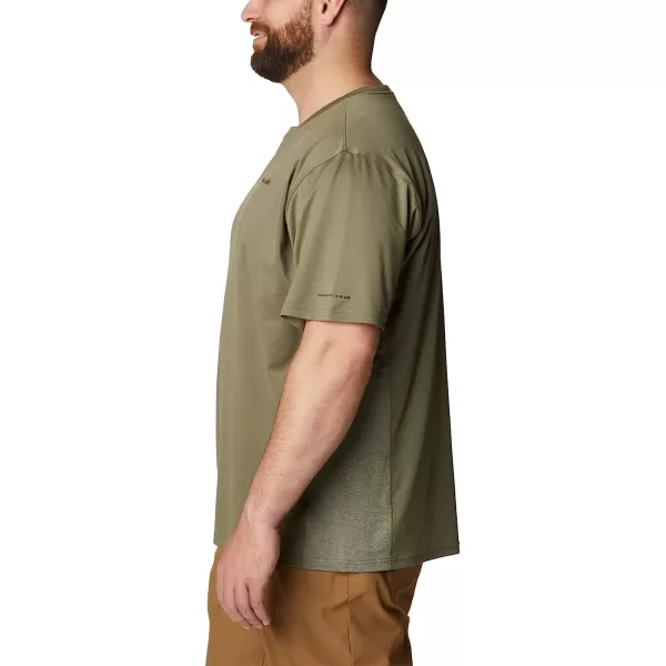 imageColumbia Mens M Zero Ice CirroCool Ss ShirtStone GreenStone Green Heather