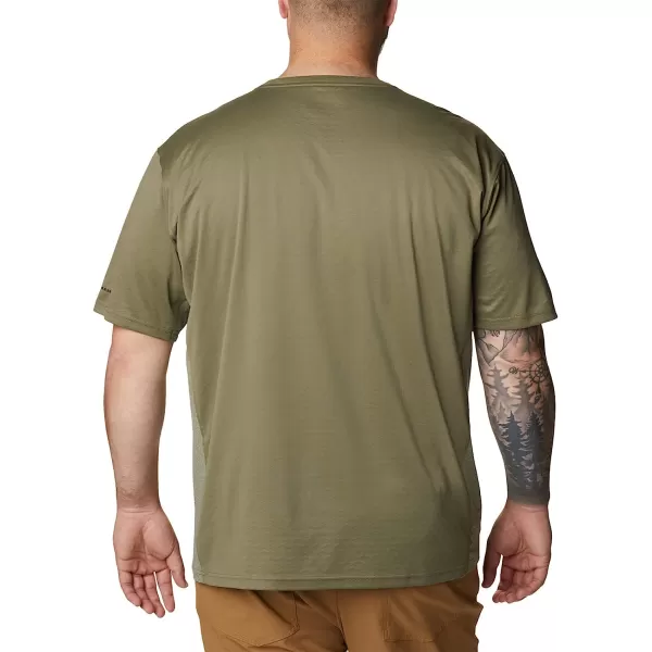 imageColumbia Mens M Zero Ice CirroCool Ss ShirtStone GreenStone Green Heather