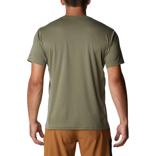 imageColumbia Mens M Zero Ice CirroCool Ss ShirtStone GreenStone Green Heather
