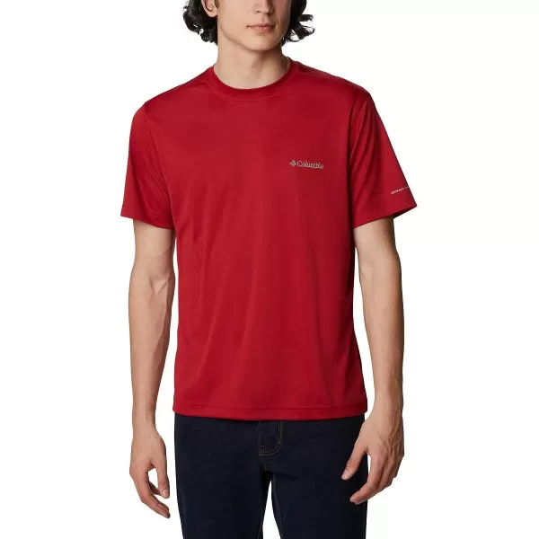 imageColumbia Mens Meeker Peak Short Sleeve CrewRed Velvet