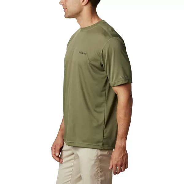 imageColumbia Mens Meeker Peak Short Sleeve CrewStone Green