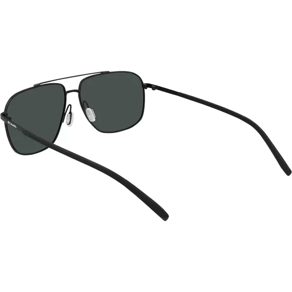 imageColumbia Mens Mist Trail Pilot SunglassesMatte BlackBlue Mirror Lens