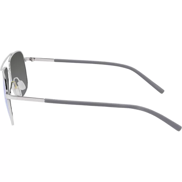 imageColumbia Mens Mist Trail Pilot SunglassesShiny SilverBlue Revo Lens