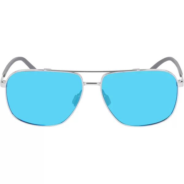 imageColumbia Mens Mist Trail Pilot SunglassesShiny SilverBlue Revo Lens
