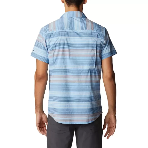 imageColumbia Mens Newton Ridge Plaid Short SleeveJet Stream Striped Sunset