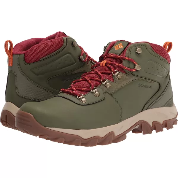 imageColumbia Mens Newton Ridge Plus Ii Waterproof Hiking ShoeHiker Green Marsala Red