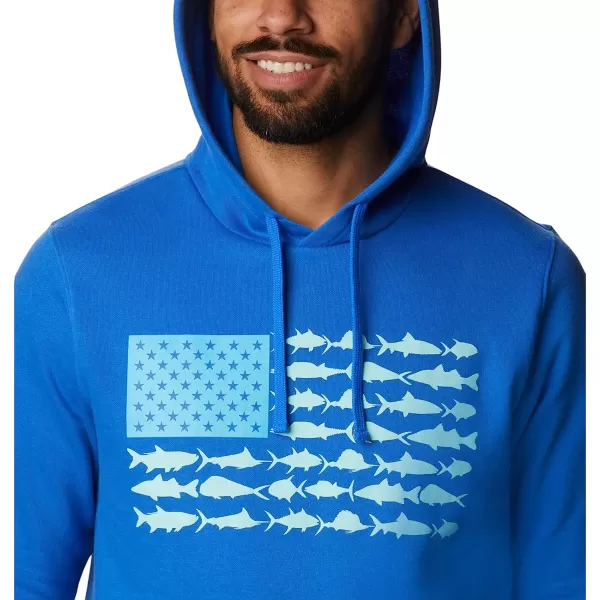 imageColumbia Mens PFG Fish Flag Ii HoodieBlue MacawGulf Stream Usa