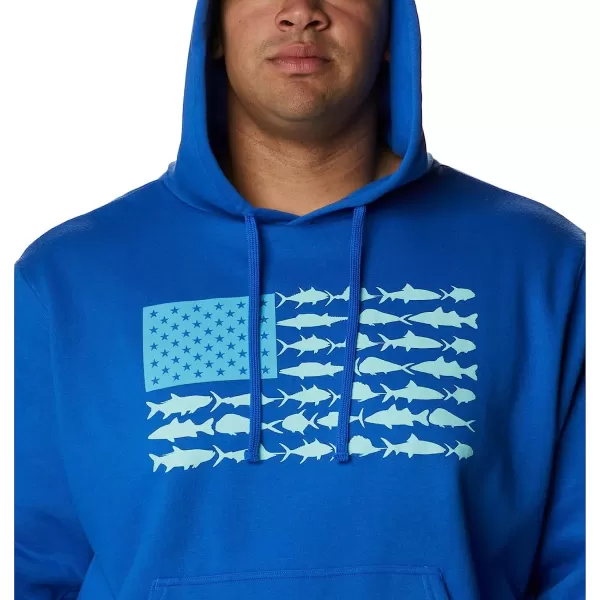 imageColumbia Mens PFG Fish Flag Ii HoodieBlue MacawGulf Stream Usa