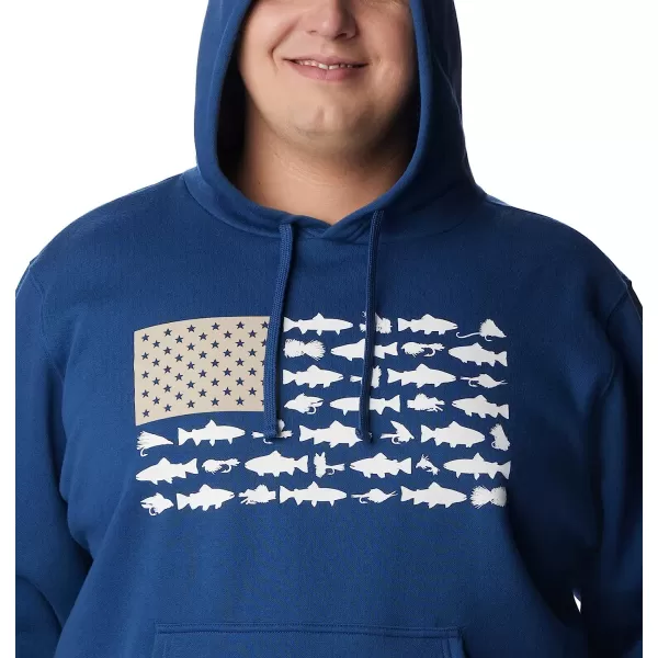 imageColumbia Mens PFG Fish Flag Ii HoodieCarbonWhite Trout Flies