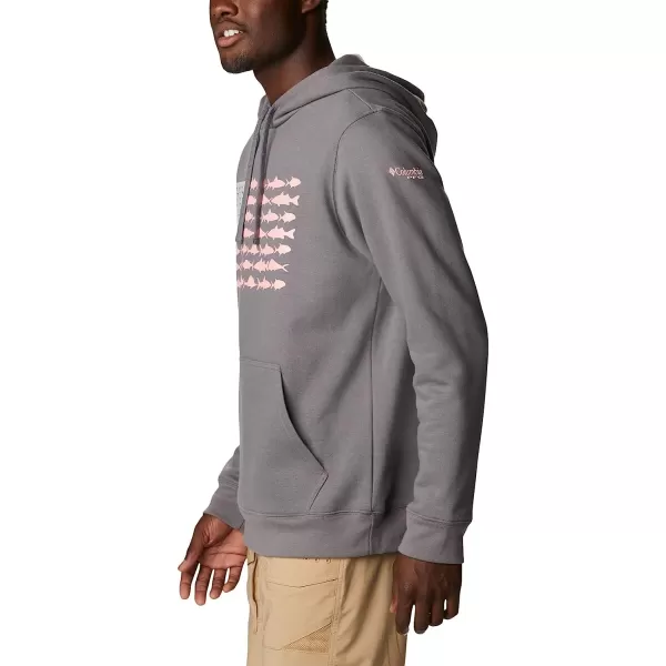 imageColumbia Mens PFG Fish Flag Ii HoodieCity GreySorbet Usa