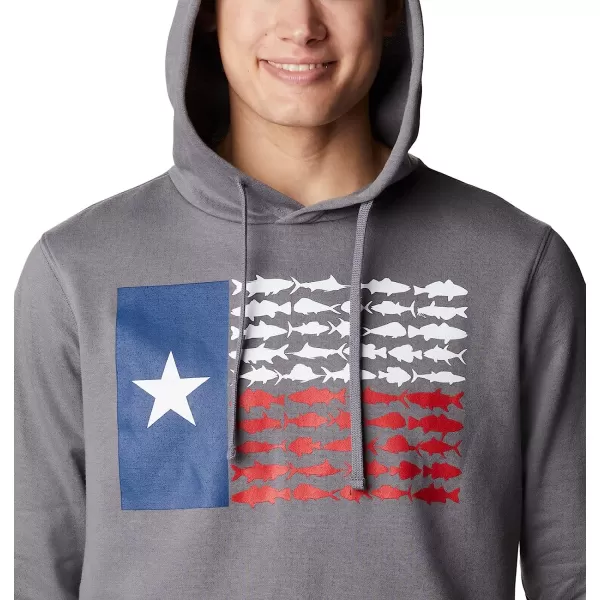imageColumbia Mens PFG Fish Flag Ii HoodieCity GreyWhite Tx