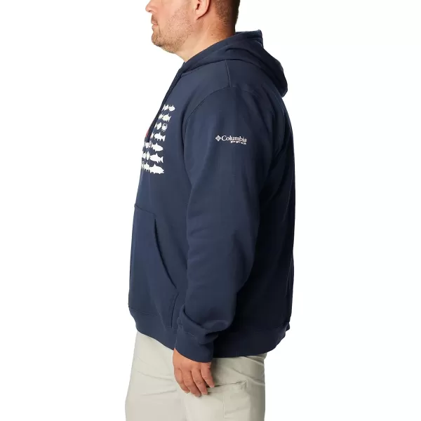 imageColumbia Mens PFG Fish Flag Ii HoodieCollegiate NavyWhite Alaska Fish