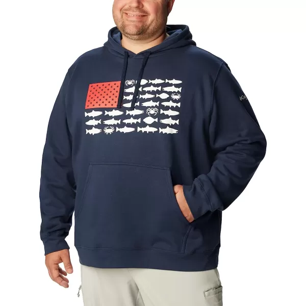 imageColumbia Mens PFG Fish Flag Ii HoodieCollegiate NavyWhite Alaska Fish