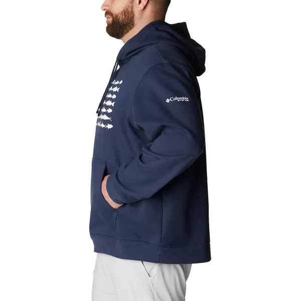 imageColumbia Mens PFG Fish Flag Ii HoodieCollegiate NavyWhite Usa