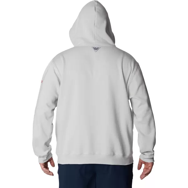 imageColumbia Mens PFG Fish Flag Ii HoodieCool GreyBright Red Canada