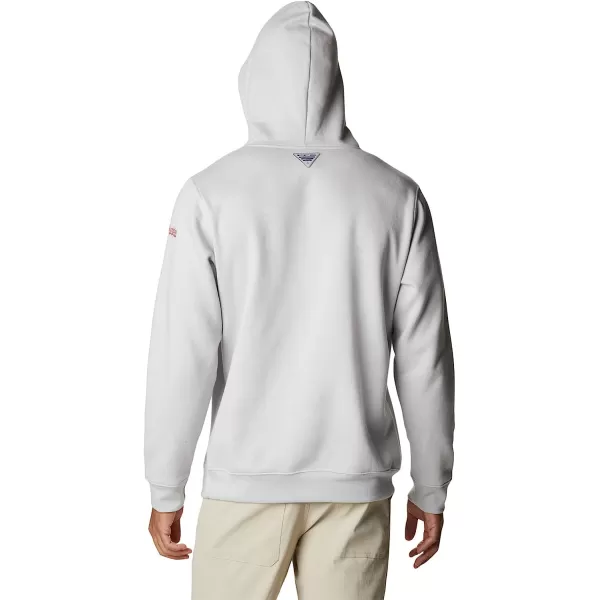 imageColumbia Mens PFG Fish Flag Ii HoodieCool GreyBright Red Canada