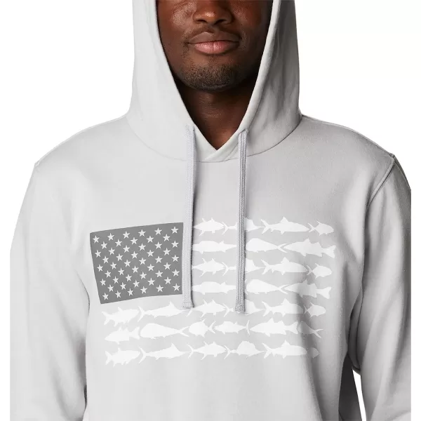 imageColumbia Mens PFG Fish Flag Ii HoodieCool GreyWhite Usa