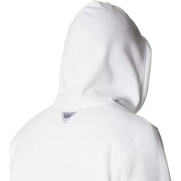 imageColumbia Mens PFG Fish Flag Ii HoodieWhiteRed Spark Usa