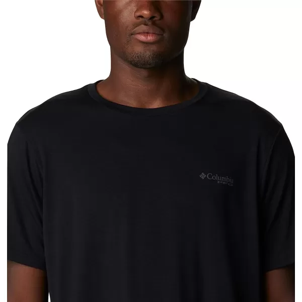 imageColumbia Mens PFG Fish Flag Tech Tee Short SleeveBlackGraphite Gradient