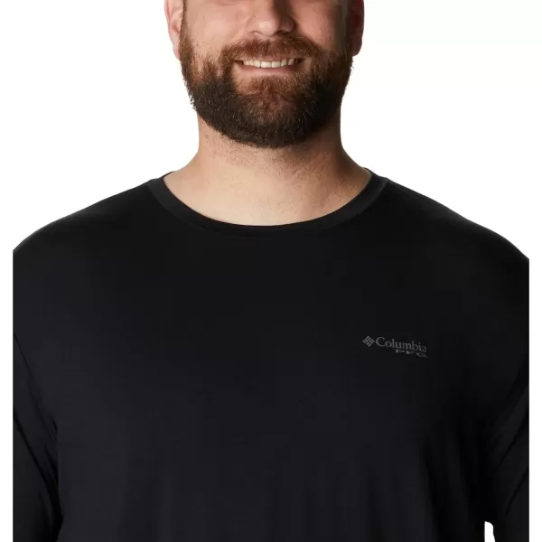 imageColumbia Mens PFG Fish Flag Tech Tee SsBlackGraphite Gradient