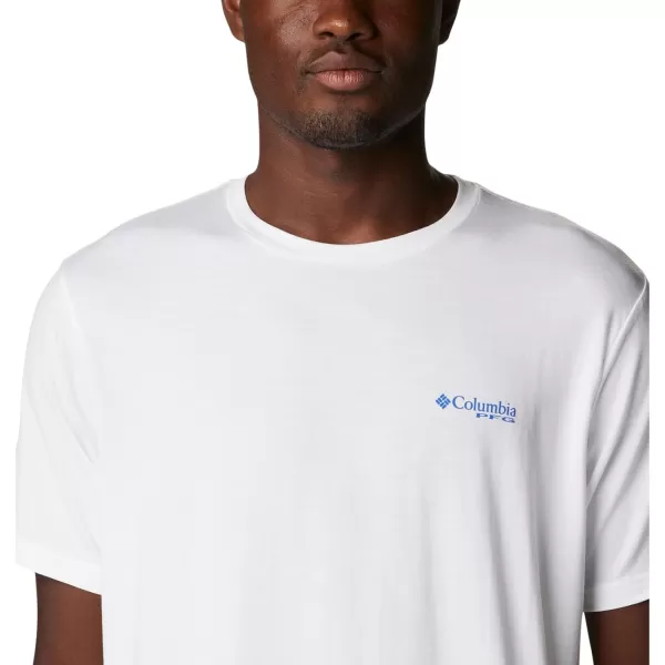 imageColumbia Mens PFG Fish Flag Tech Tee SsWhiteCool Grey Gradient