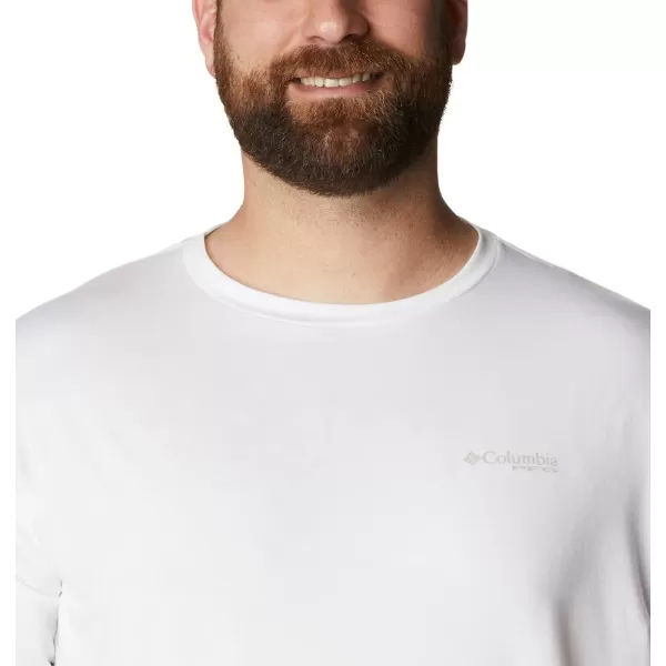 imageColumbia Mens PFG Fish Flag Tech Tee SsWhiteCool Grey Gradient