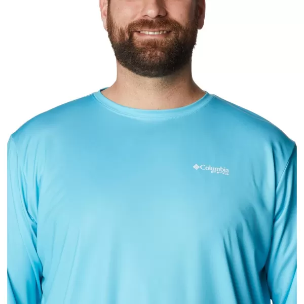 imageColumbia Mens PFG Terminal Tackle Fish Flag Long Sleeve Fishing ShirtAtollBlue Macaw