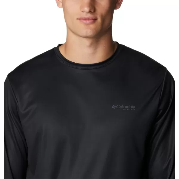 imageColumbia Mens PFG Terminal Tackle Fish Flag Long Sleeve Fishing ShirtBlack Graphite Can Fish