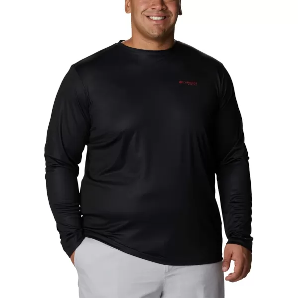 imageColumbia Mens PFG Terminal Tackle Fish Flag Long Sleeve Fishing ShirtBlackAl Fish